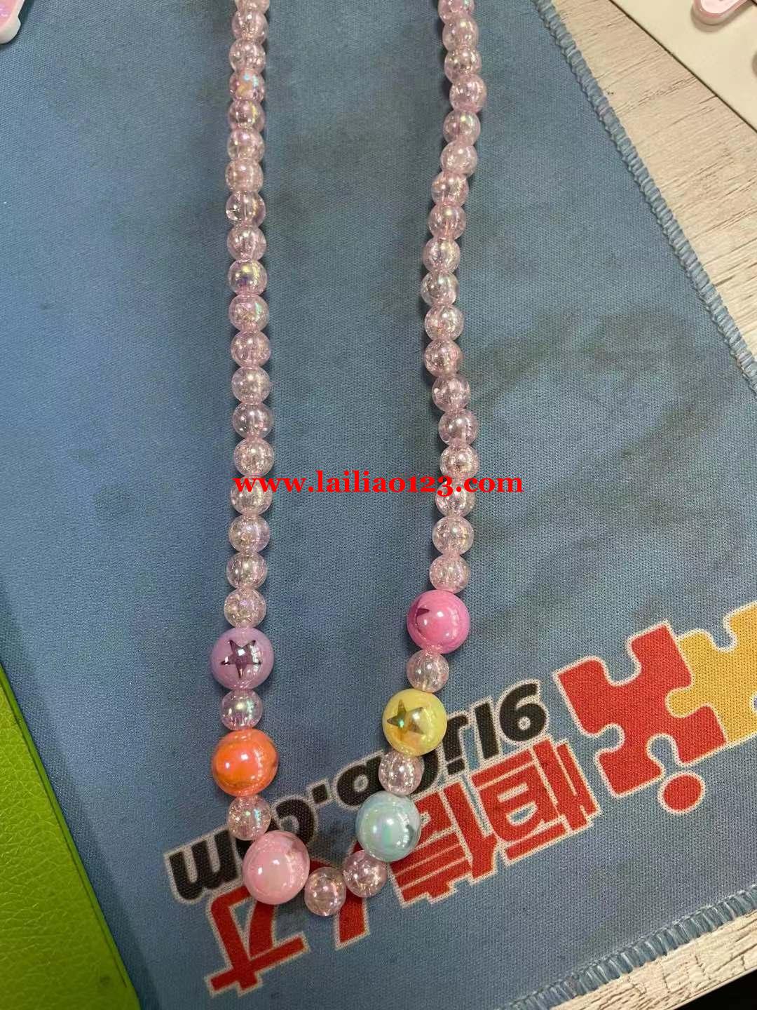 大量项链串珠手工活外发，如图，