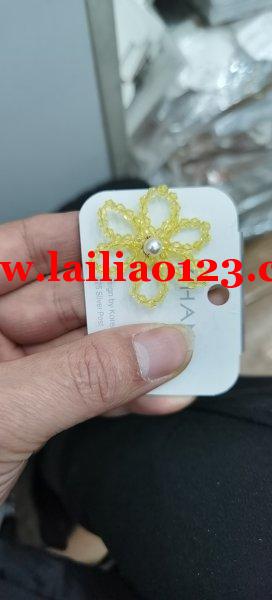 会做这种货的联系，手工穿珠编织花外发加工