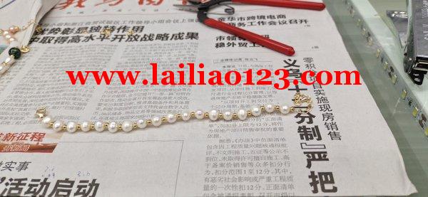 穿珍珠手链订单，如图，我店有穿珍珠手链外