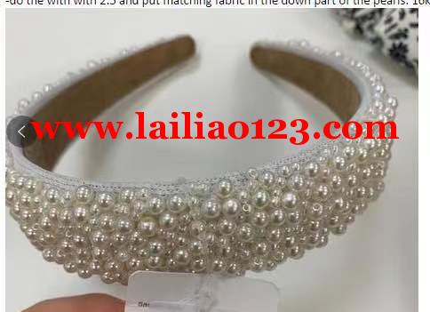 大量手工活外发，如图，找专业缝发箍珠子的