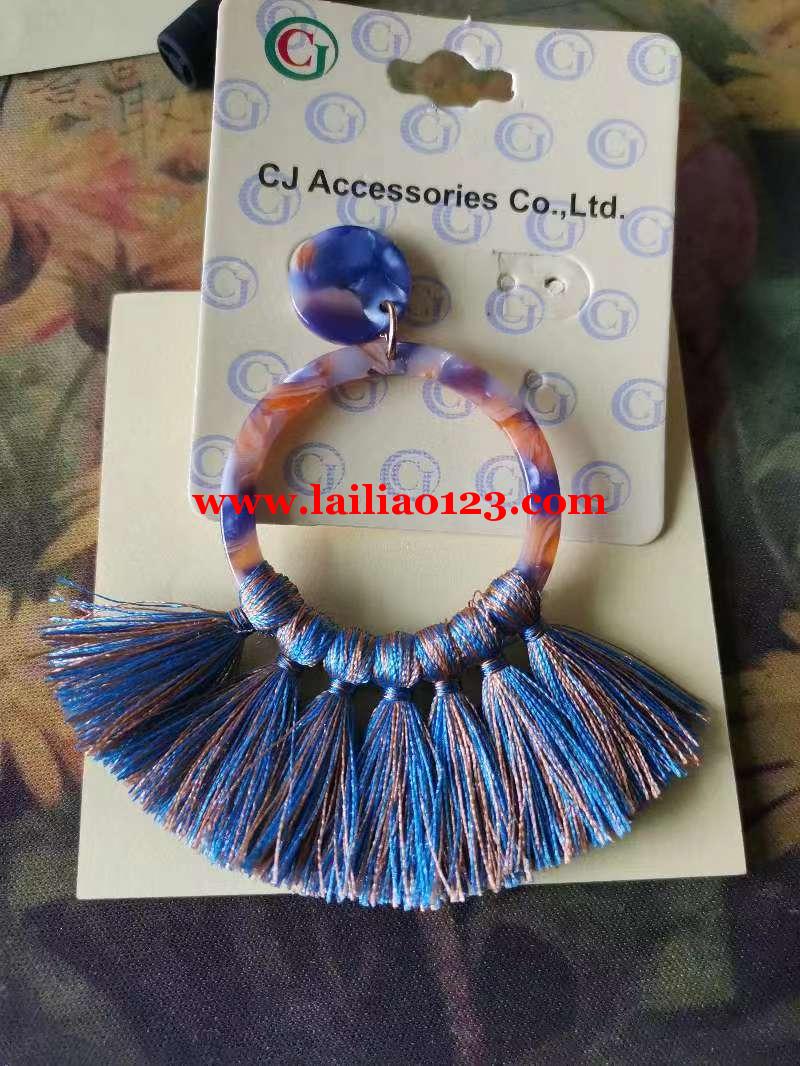 手工流苏耳环订单外发，如图，找专业加工图