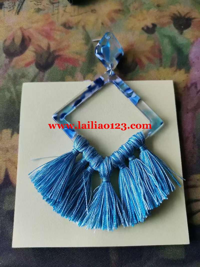 寻找会做手工流苏耳环的工厂，如图，