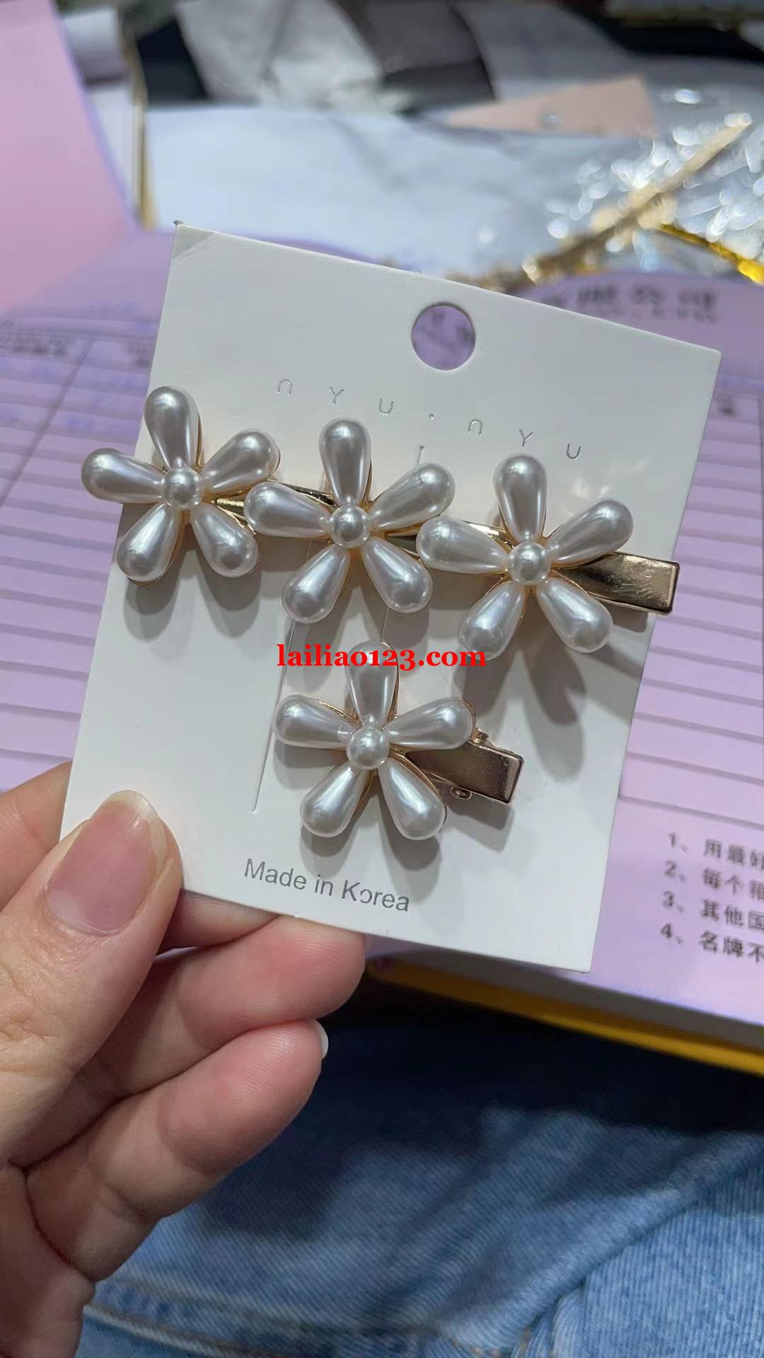 寻求图中发夹，要求高亮珍珠，表面没有划痕
