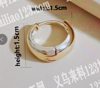 如图，谁家有这款合金的耳环,不用真金的圆
