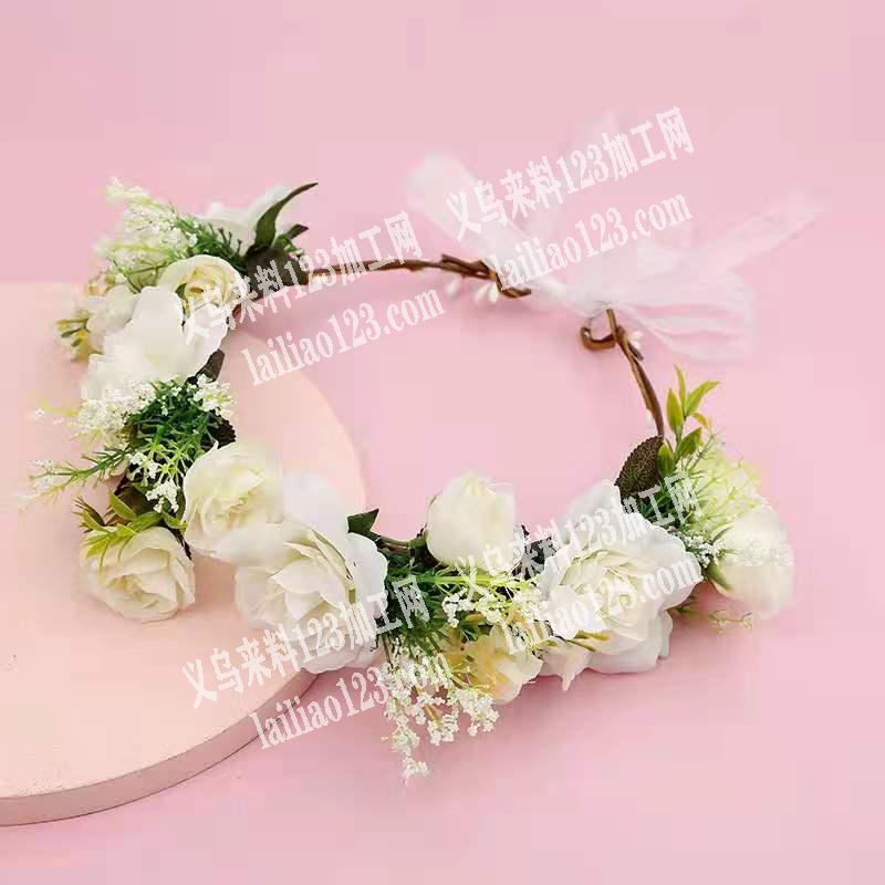 如图，找会做这种花环头饰的加工厂，会做的