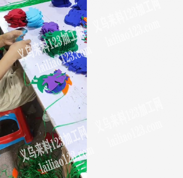 简单手工活外发加工，如图，就六个图案，把