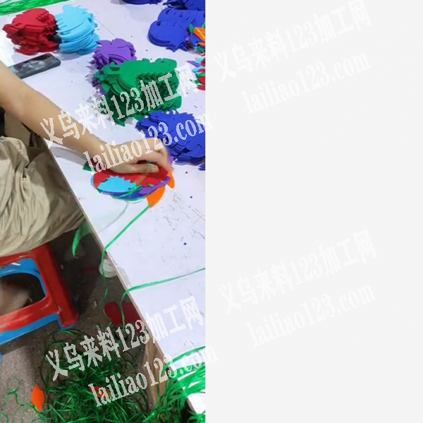 简单手工活外发加工，如图，就六个图案，把