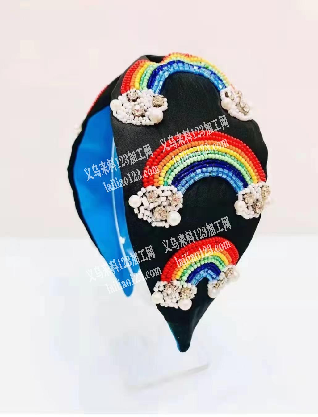 如图，找专业做这种手缝发箍的加工厂