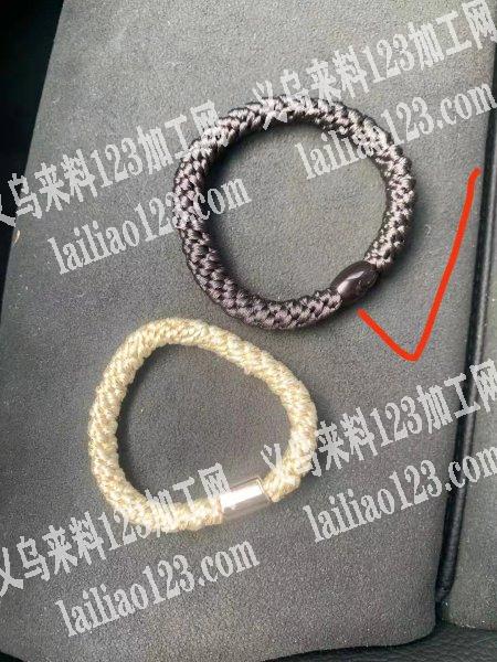 如图款编织的皮筋发圈订单，寻找厂家，有弹