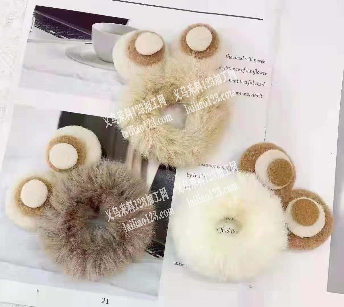 采购图上耳朵配件，压花的，可以做的联系