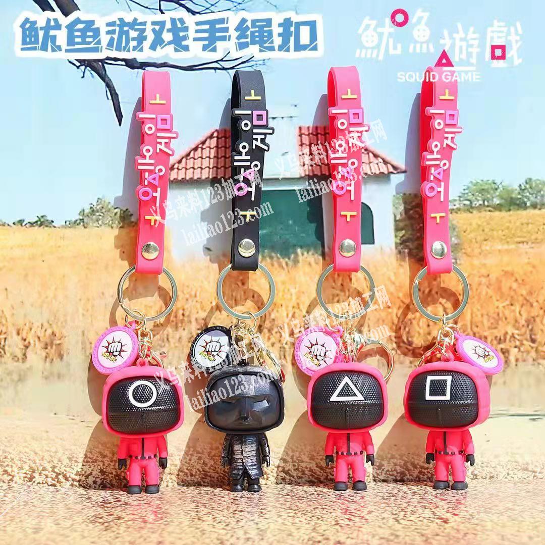寻找硅胶鱿鱼游戏的钥匙扣厂家，如图，厂家