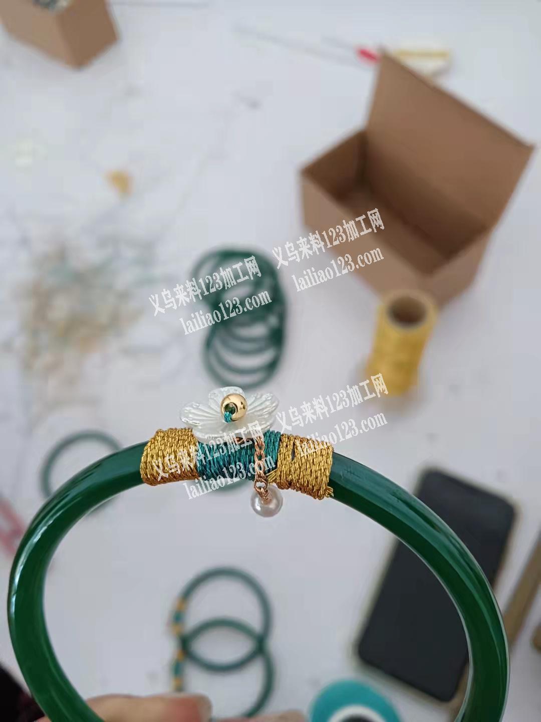 手工活外发，手镯缠线，发义乌加工厂个人都