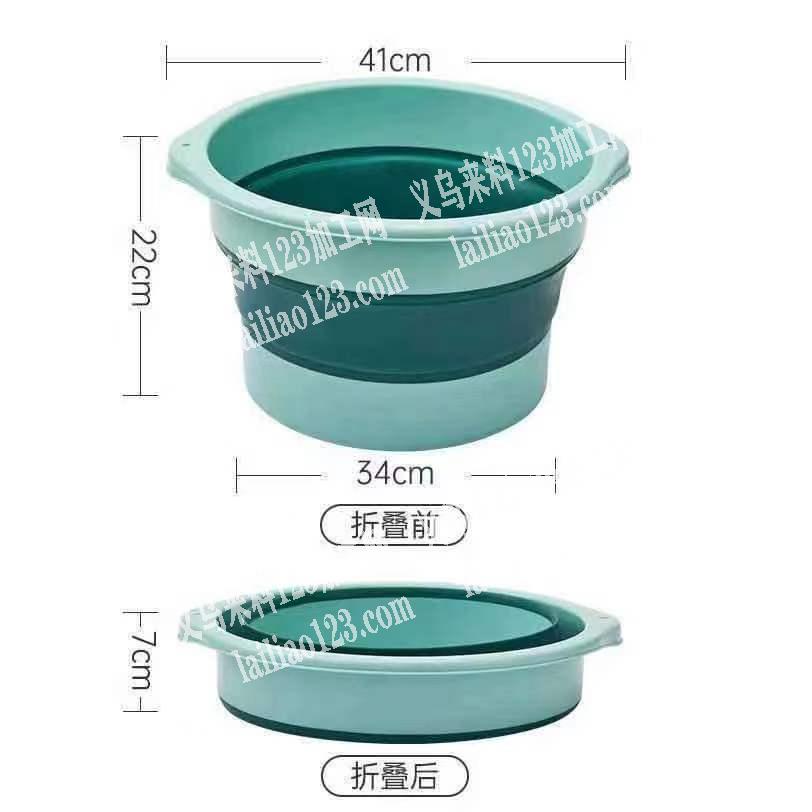 寻找生产如图塑料折叠盆的厂家，这两款哪位