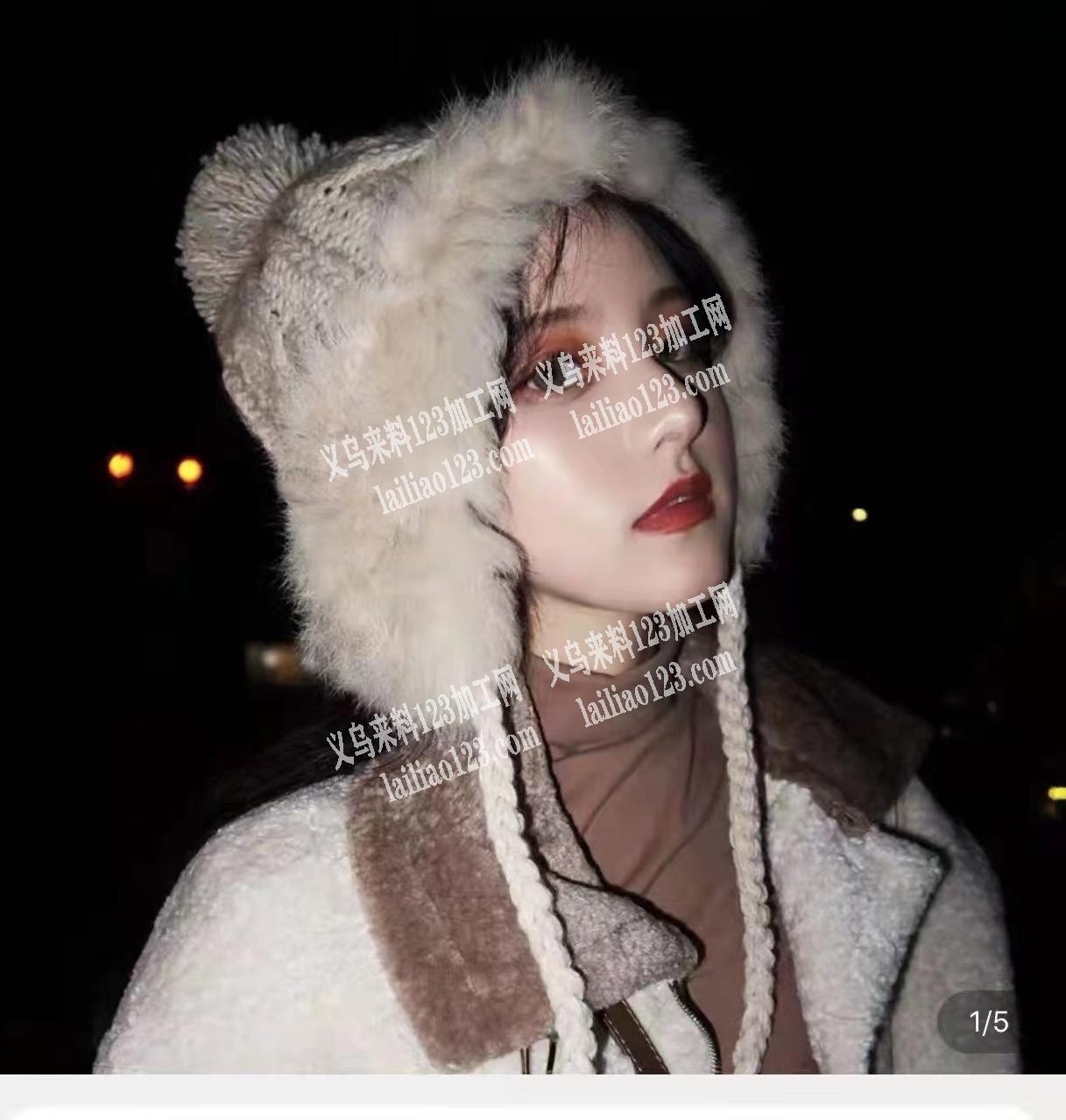 保暖时尚毛线帽成品订单，寻找工厂，如图，