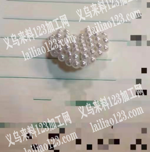 爱心串米珠+编织手工活外发，找会做这种串