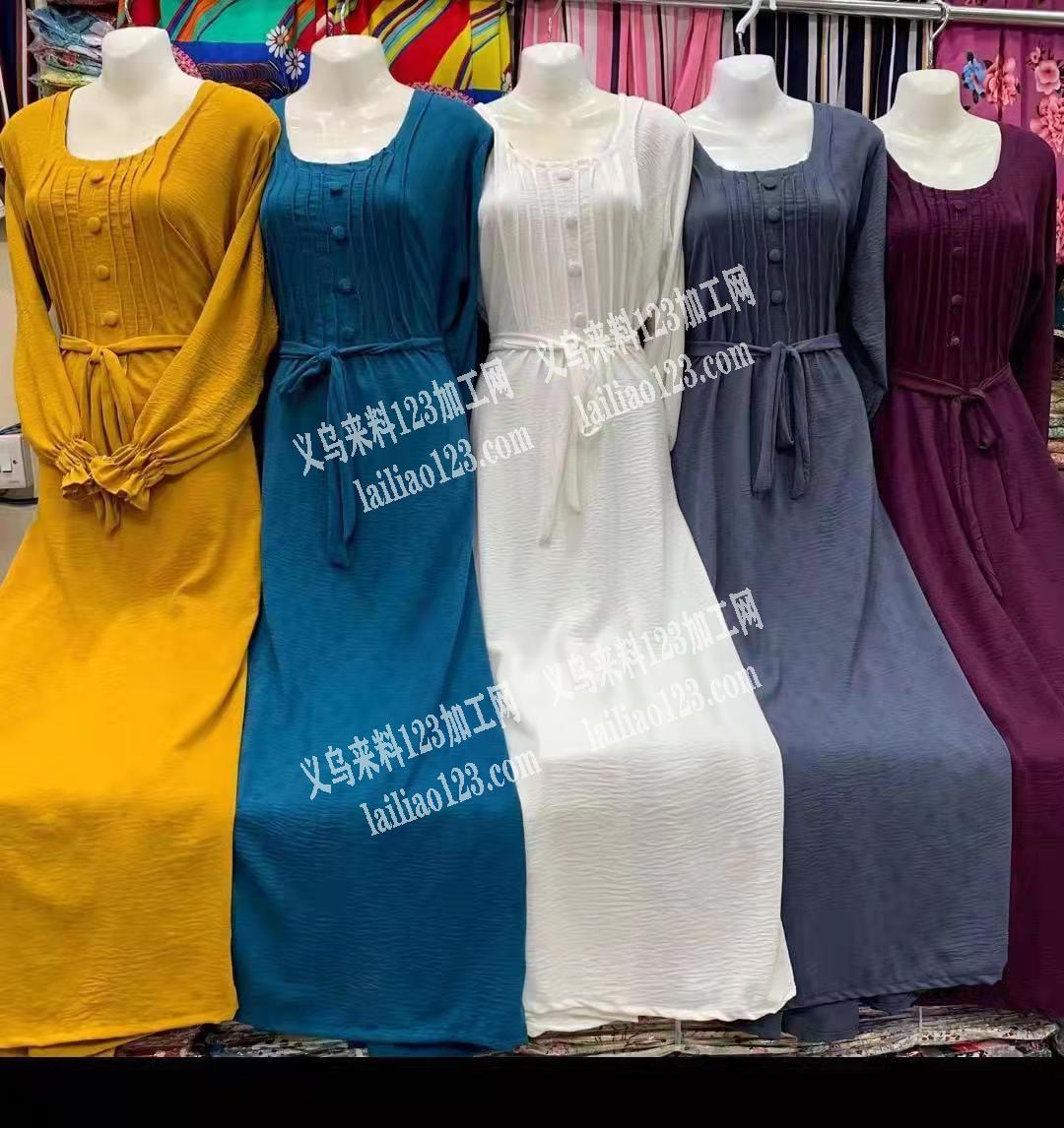 义乌服饰长袍外发加工，找长期合作加工厂，