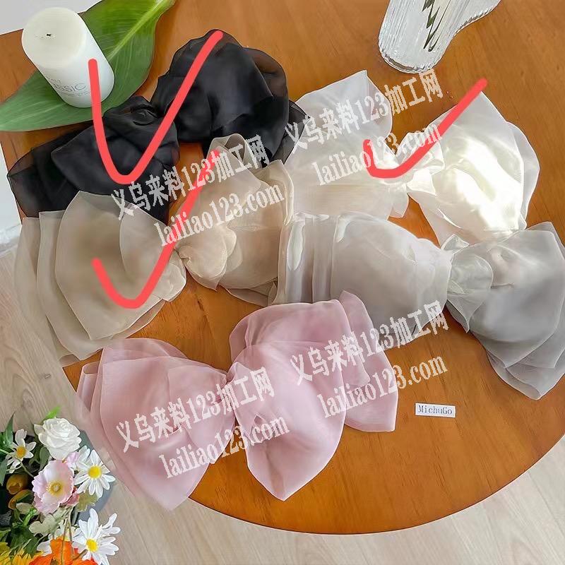大量采购如图网纱花蝴蝶结