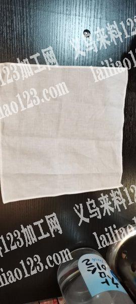 小方巾卷边
