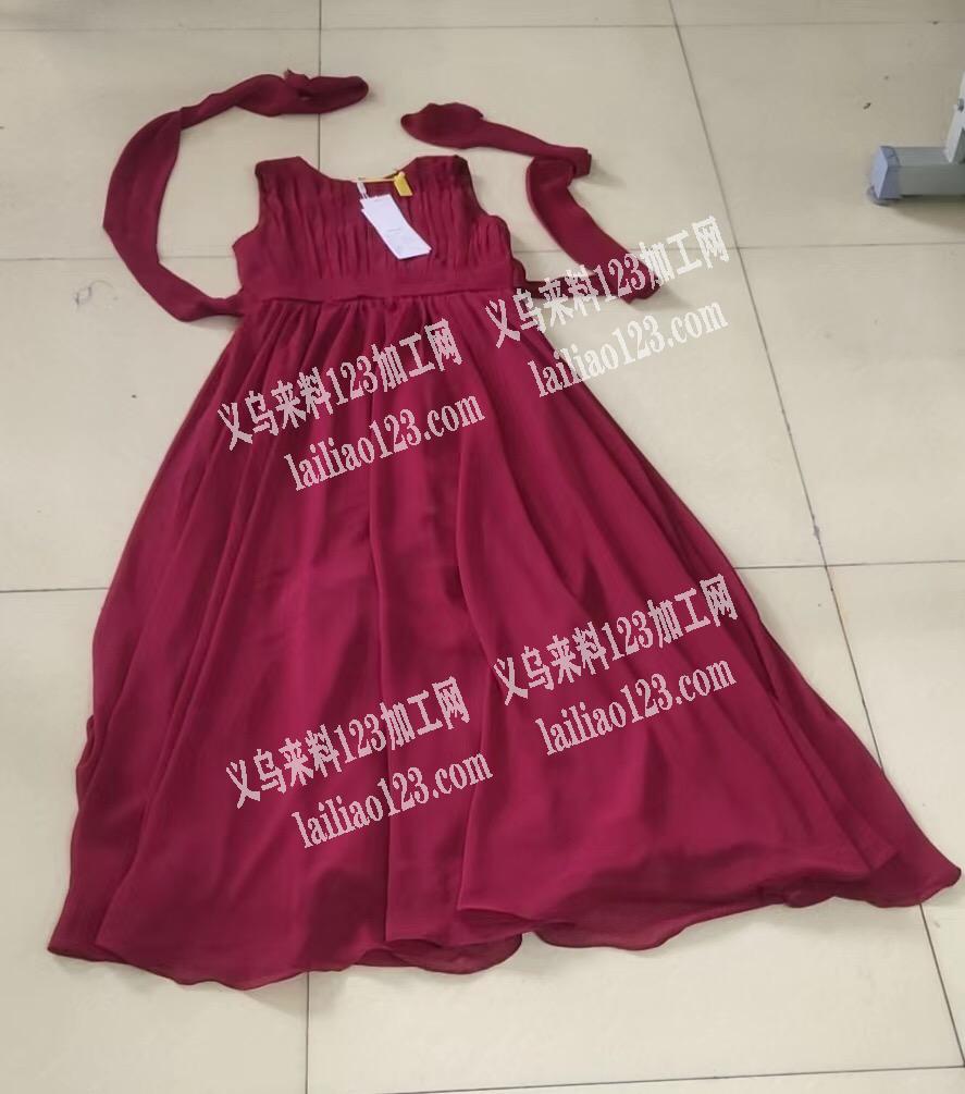 如图女士礼仪裙子外发加工，如图，有没做时