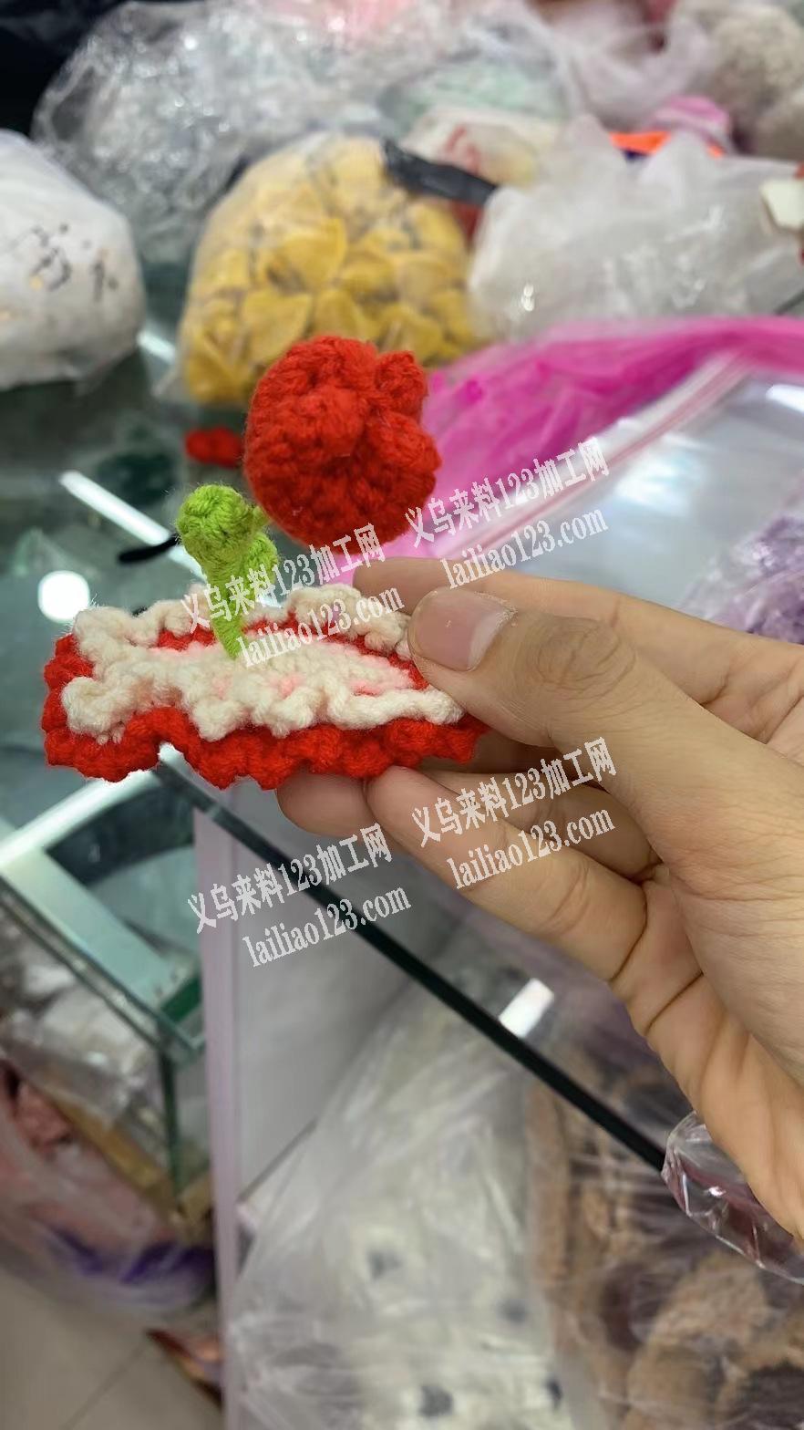 如图，寻找会做毛线编织的，发夹的加工厂，