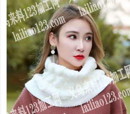 处理毛线围巾，单圈，色交齐，1万条左右
