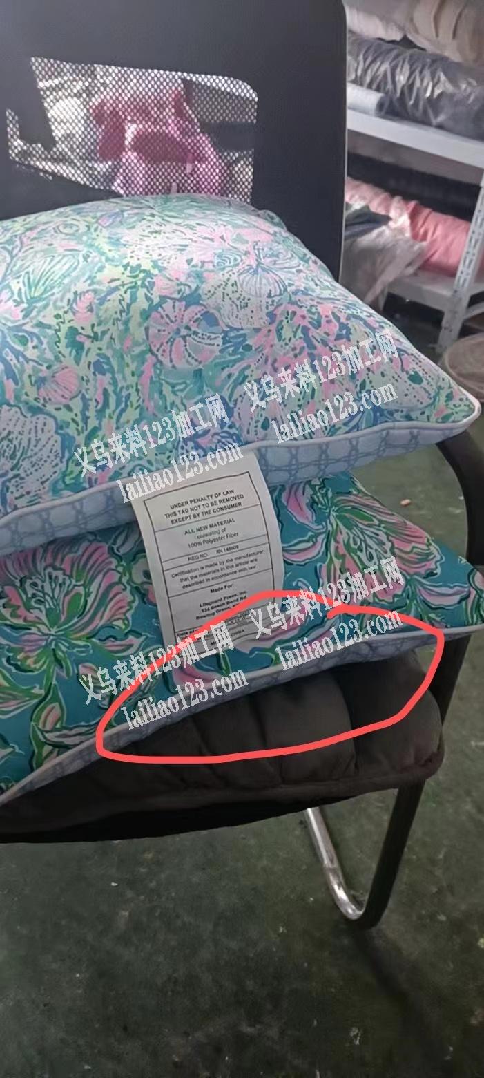 立体枕头拉条子外发加工，如图，有的联系下