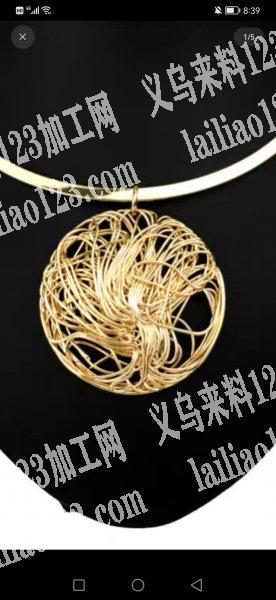 如图，寻专业做铁丝绕线厂家，项链，耳环为