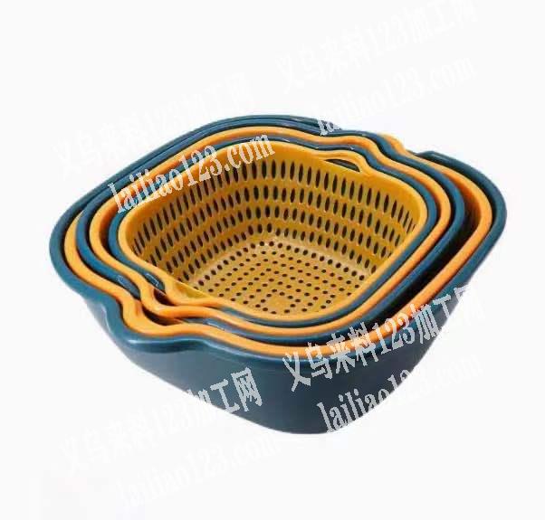 大量如图塑料沥水篮订单采购现货。有货的联