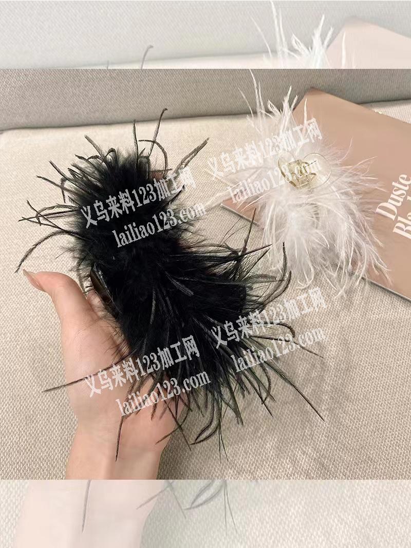 找如图羽毛发夹厂家，寻现货，有的请联系我