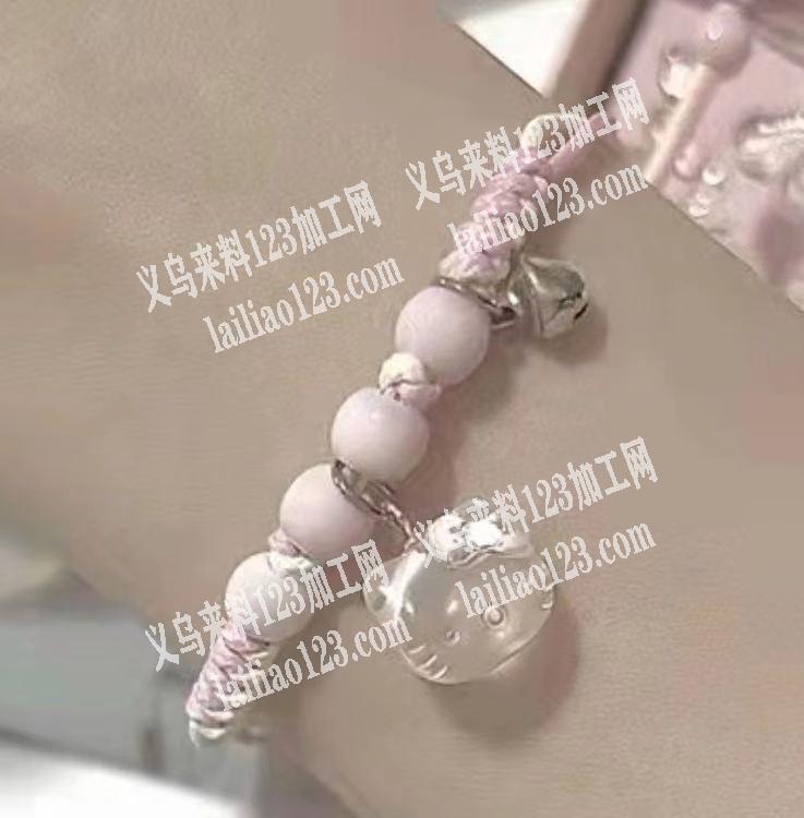 手链穿珠子编绳手工活外发加工，北苑附近的