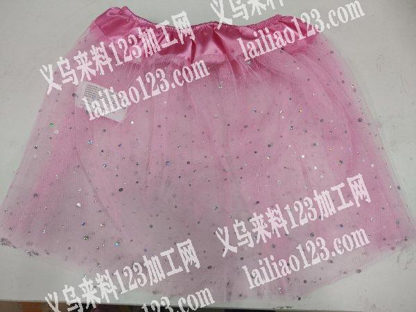 10万条4岁儿童两层纱裙外加工