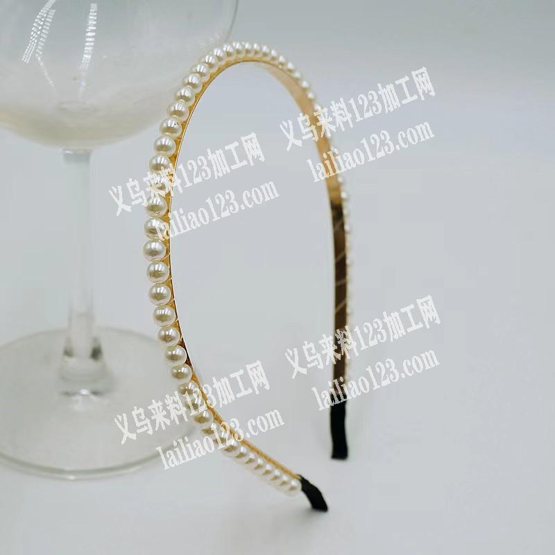 寻找珍珠头箍工厂，量大，手工串的，要成品