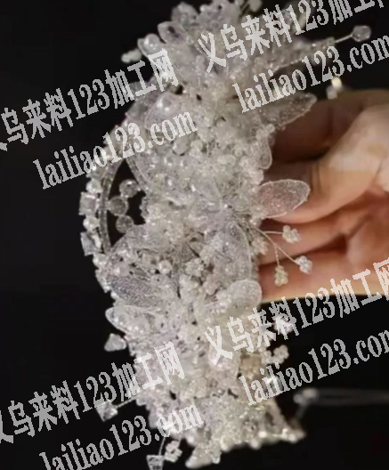 寻找外地的手工活加工厂，穿珠子加编织皇冠