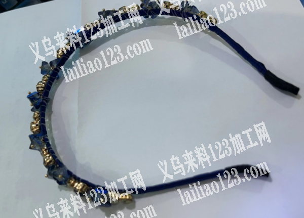 串珠子穿配件绑头箍手工活外发，如图，会做