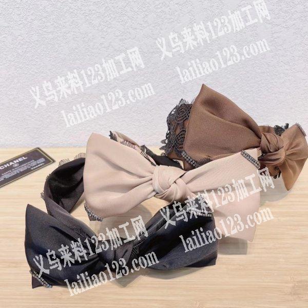 布艺蝴蝶结头箍有单子，找工厂，如图，
