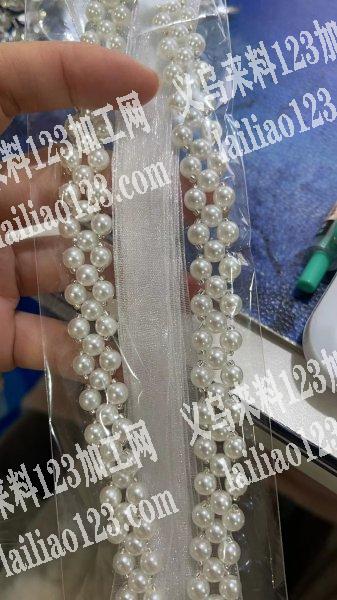 穿珠子编织手工活，如图，找一下编这个的加