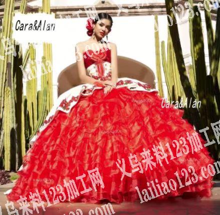 外贸寻找如图成人礼裙子厂家，有现货的联系