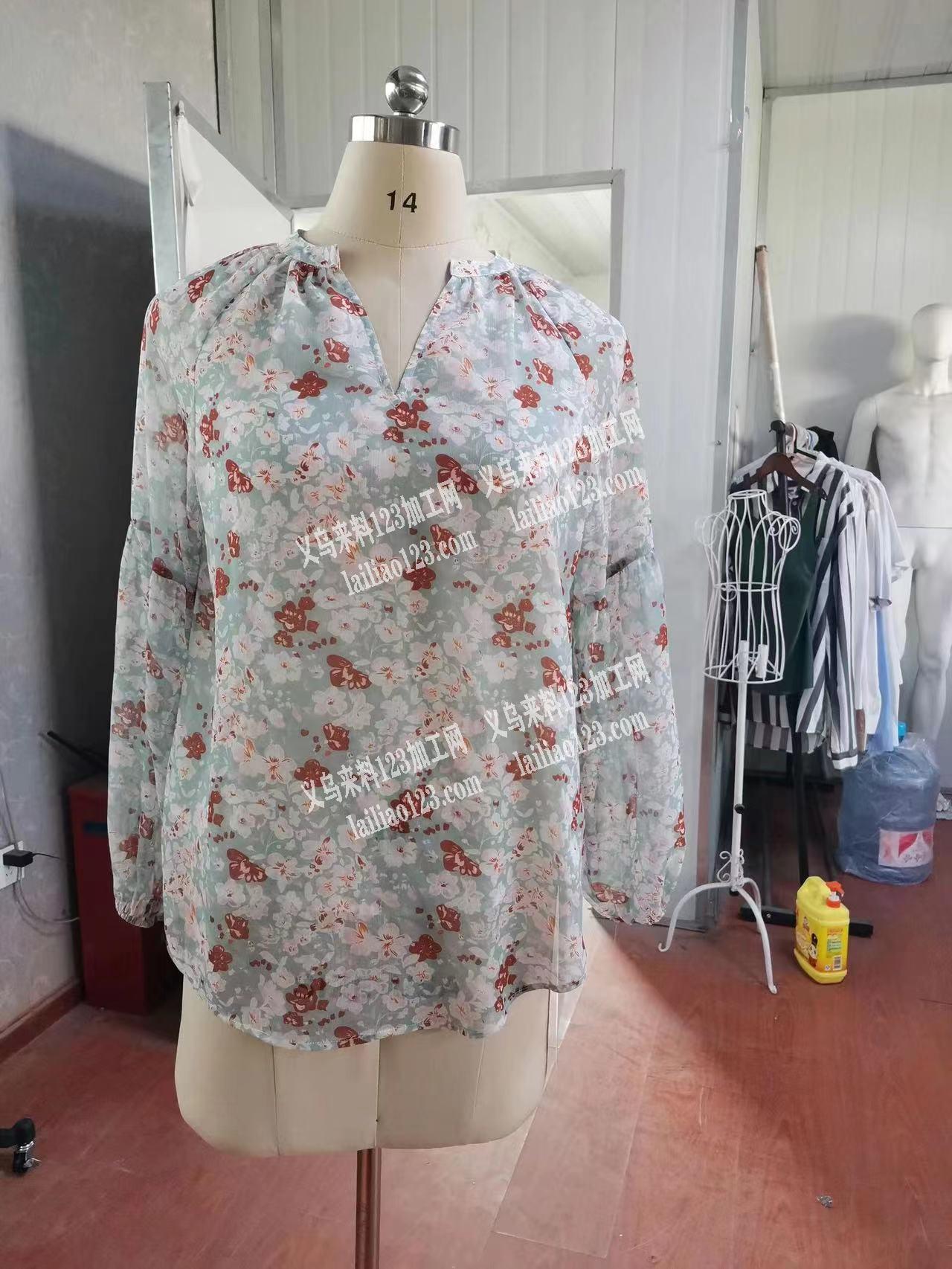 如图雪纺上衣经销单外发，寻找有实力的服装