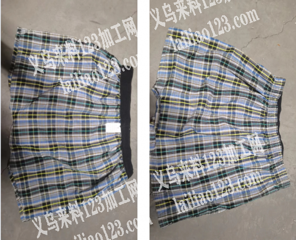 外发1.3元/条加工费，如图简单短裤沙滩