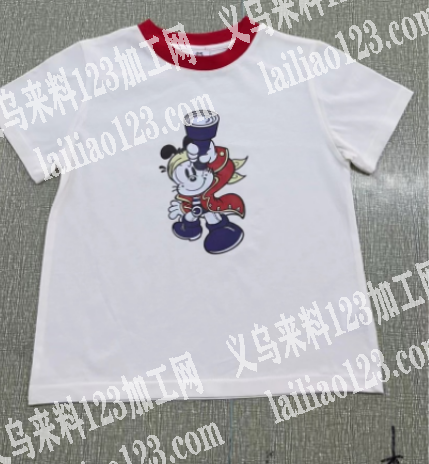 短袖拷边双针活外发加工，如图，找马上能上