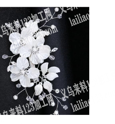 新娘饰品串珠扭铁丝手工活外发，如图，可以