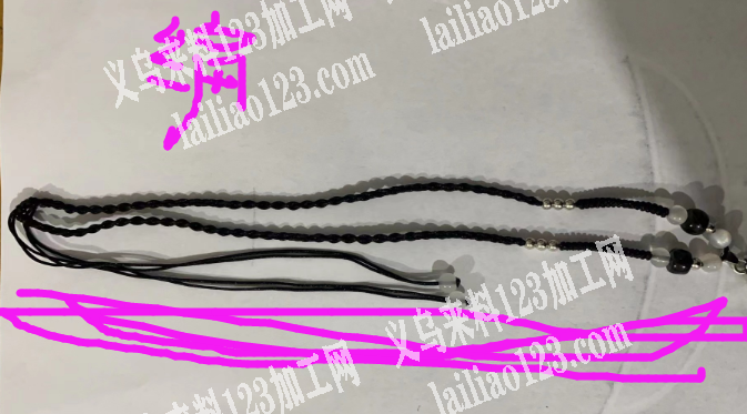 项链绳子编织打结的手工活，寻找义乌的手工