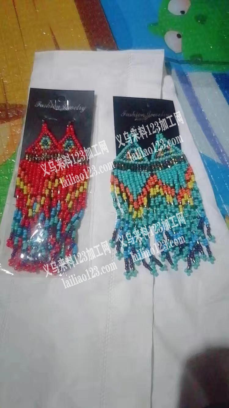老板委托寻找：长期手工串珠耳环成品订单外