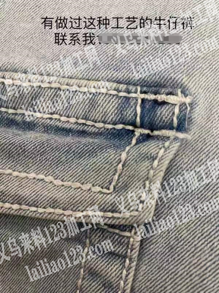 寻找裤子加工厂，做牛仔裤，如图，有做过这