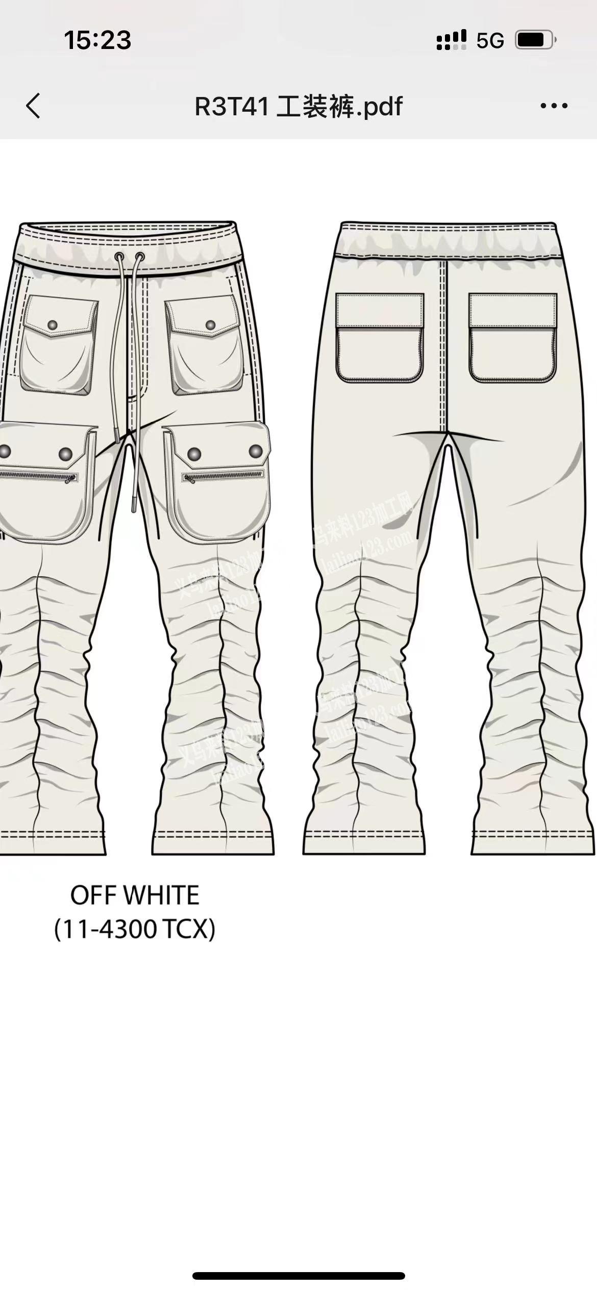 如图外贸裤子7200件要外发加工，请能做