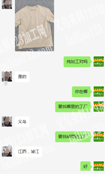 20万圆领T恤衫外发加工，如图
