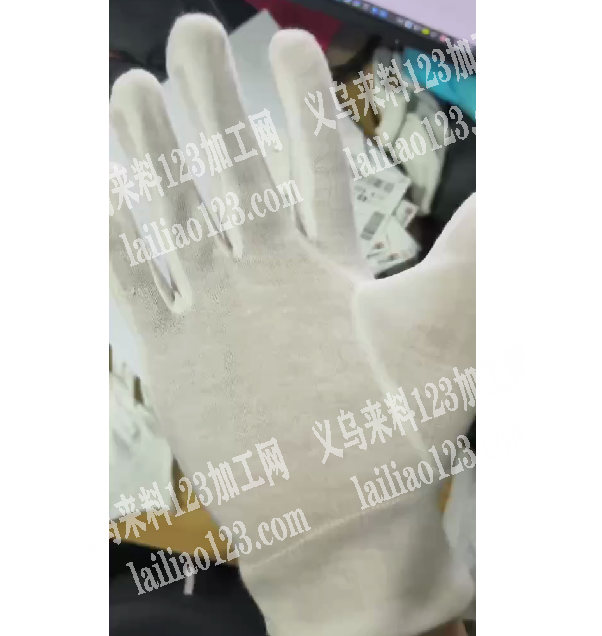 外贸单，每月20万双，如图手套，95%含棉量，