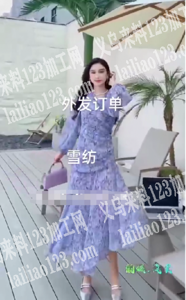 雪纺裙外发加工，寻找服装加工厂，如图，要