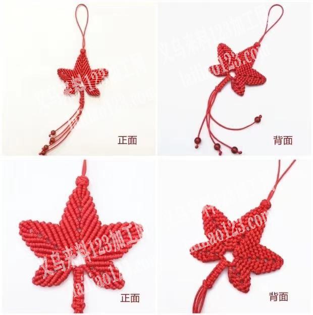 可发外地，红线编织的手工活外发，如图