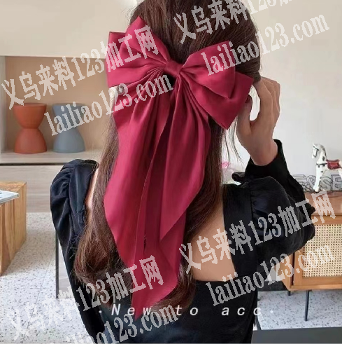 寻找生产布艺蝴蝶结发夹的厂家，如图，有单
